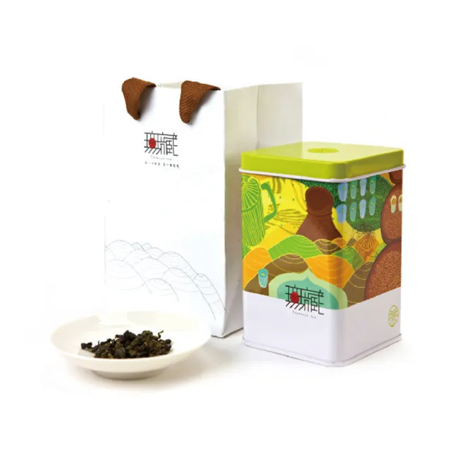 【無藏茗茶】阿里山高山茶葉精緻烏龍-享受單獨100g鐵罐裝(精緻烏龍/阿里山高山茶葉/附提袋)