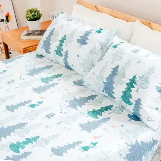 【Norns】嚕嚕米Moomin森林100%天絲雙人加大床包枕套組(吸濕排汗 寢具 含床包*1 枕套*2)