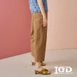 【IGD 英格麗】網路獨賣款-工裝多口袋直筒長褲(綠色)