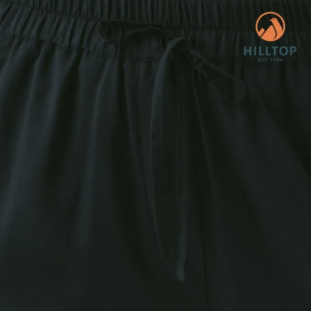 【Hilltop 山頂鳥】抗UV吸濕快乾寬鬆彈性長褲 女款 黑｜PS07XFN7ECA0