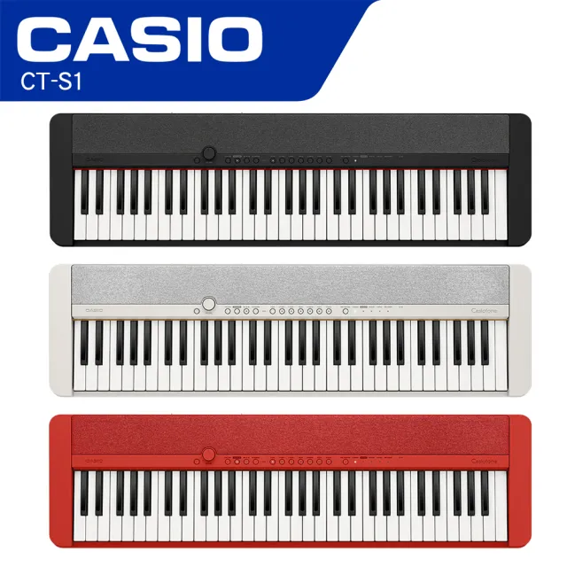 【CASIO 卡西歐】CT-S1 61鍵電子琴 原廠公司貨(支援APP練習 原廠保固一年半)
