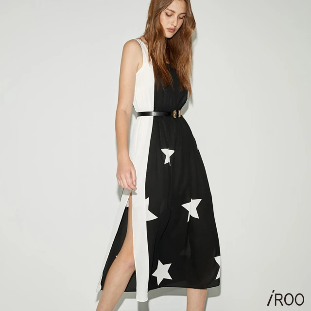 iROO 星星方形領洋裝折扣推薦