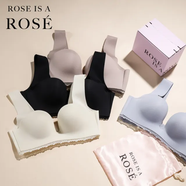 【ROSE IS A ROSE】4色任選 厚杯零著感無鋼圈內衣(韓國 李多慧 代言)