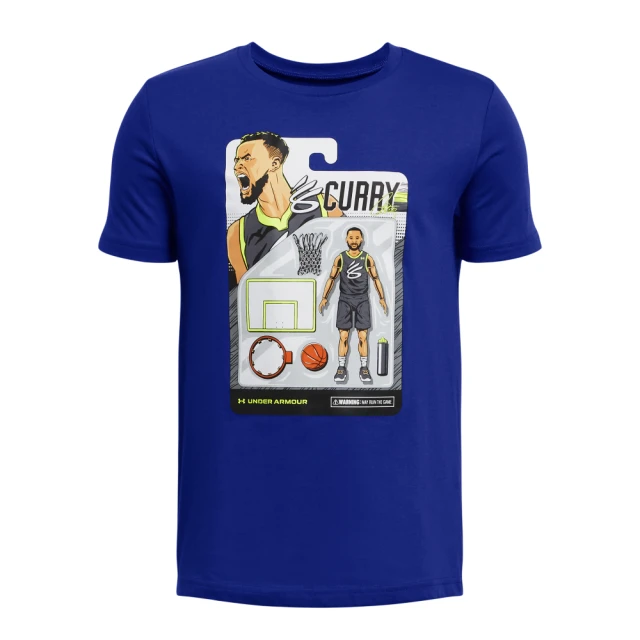 UNDER ARMOUR 男童 Curry Animated 短T-Shirt_1383860-400(藍)