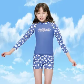 【梅林品牌】流行女童/中大童長袖兩件式泳裝(NO.M35638)