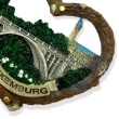 【A-ONE 匯旺】盧森堡 阿道夫橋冰箱磁鐵+盧森堡城市貼布繡2件組世界旅行磁鐵  紀念品(C128+439)