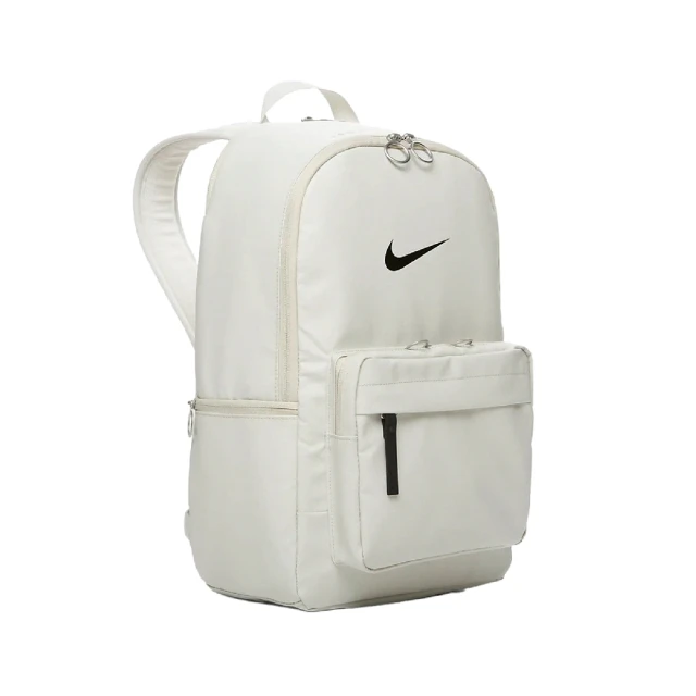 NIKE 耐吉NIKE 耐吉 後背包 Heritage Backpack 象牙白 黑 15吋 雙肩背 筆電包 背包(DN3592-072)