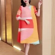 【K.W.】韓國專櫃超輕三宅褶皺風洋裝(壓褶 設計師 秋裝 新品 共2色)