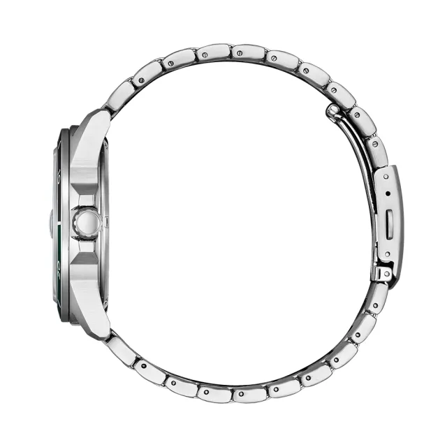 【CITIZEN 星辰】GENTS系列 光動能 波紋面手錶 -綠 41.5mm(AW1811-82X)