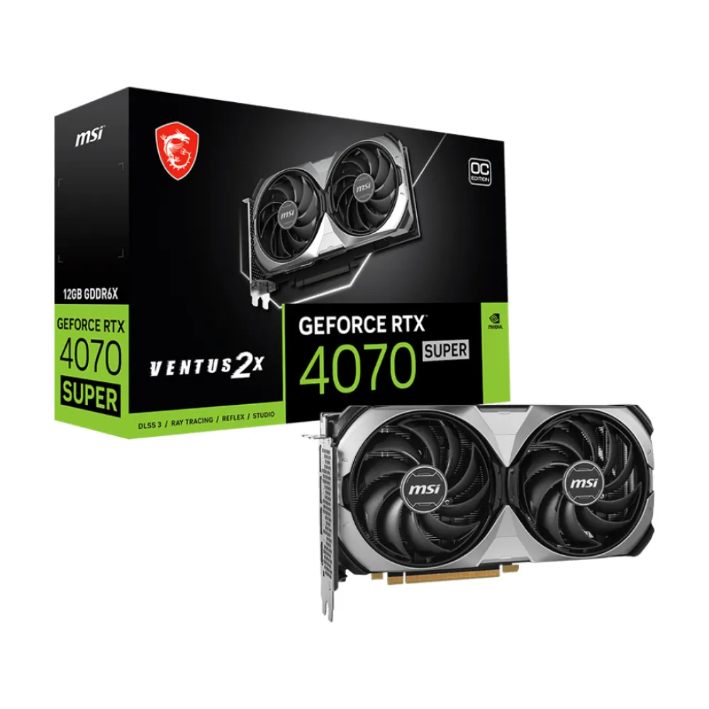 【MSI 微星】GeForce RTX 4070 SUPER 12G VENTUS 2X OC 顯示卡