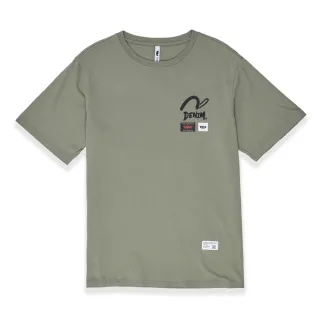 【5th STREET】男裝 短袖 短t 上衣 t恤 TEE 經典 LOGO 印花 綠色(570969)