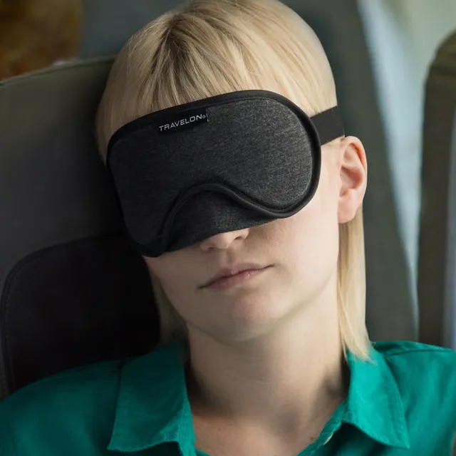 【Travelon】美國 冷凝舒緩眼罩 灰 / 睡眠眼罩 遮光眼罩