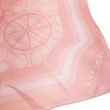 【COACH】經典LOGO100%蠶絲絲巾方巾圍巾禮盒(粉)