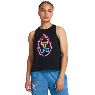 【UNDER ARMOUR】UA 女 Pjt Rock Neon Flame 背心_1384505-001(黑色)