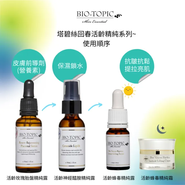【BIO-TOPIC 塔碧絲】活齡蜂毒精純露50ml(3瓶組)