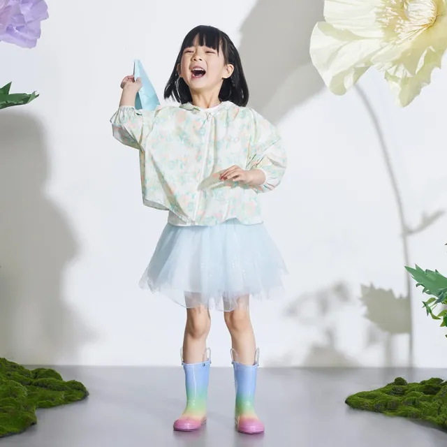 【GAP】女幼童裝 Logo防曬印花連帽外套-花朵印花(890413)