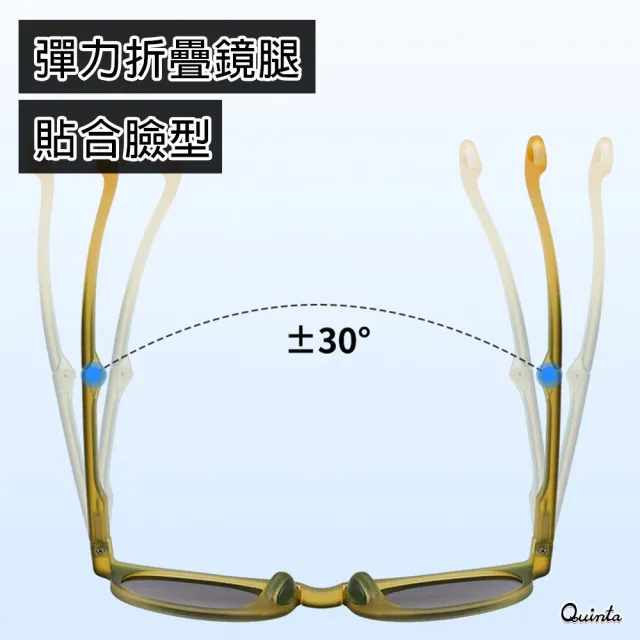 【Quinta】UV400折疊輕量TR材質兒童偏光太陽眼鏡(抗紫外線/濾藍光/防眩光-QTK0115-多色可選)