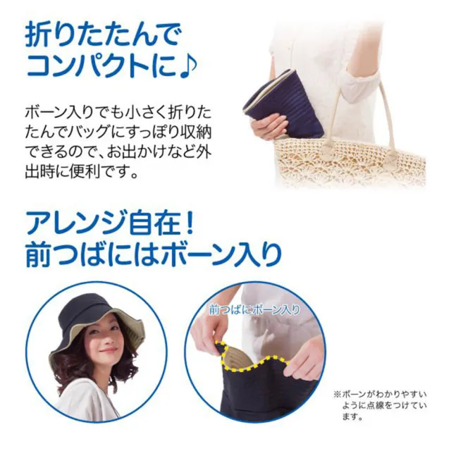 【台隆手創館】日本Needs Labo 雙面使用防曬帽 遮陽帽(藍色/黑色)