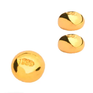 【福西珠寶】9999黃金 保值小金豆2入組(金重：0.60錢)