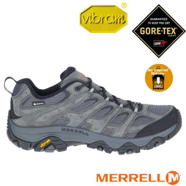 MERRELL 男 MOAB 3 MID GORE-TEX☆ 多功能防水透氣登山健行鞋-寬楦.登山鞋(ML035795 淺卡其)