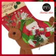 【摩達客】立體雪人騎鹿超萌暖暖聖誕襪(聖誕襪)