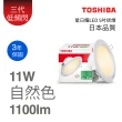 【TOSHIBA 東芝】星日耀 LED崁燈 5吋 11W-三色任選(白光/黃光/自然色)