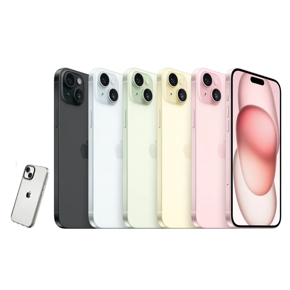 【Apple】iPhone 15(128G/6.1吋)(犀牛盾透明防摔殼組)