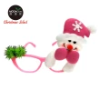 【交換禮物】摩達客-聖誕派對造型眼鏡(粉紅帽雪人)