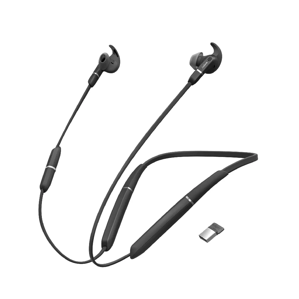 【Jabra】Evolve 65e MS商務頸掛式無線藍牙會議耳機麥克風(立體聲降噪入耳式商用耳機)