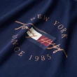 【Tommy Hilfiger】歐美版型 輕薄款 長袖圓領T恤 上衣 休閒 居家穿搭 米白/深藍色(請參考尺碼表後再選購)