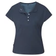 【ATUNAS 歐都納】女款ATUNAS-TEX短袖POLO衫(A2PS2409W深藍/透氣快乾/防曬抗UV/休閒舒適)