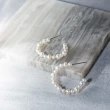 【Olivia Yao Jewellery】14K 雪白月光C型珍珠圈耳環 925純銀耳針抗過敏(Provence Collection)