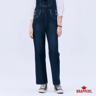 【BRAPPERS】女款 Boy friend系列-全棉吊帶直筒褲(深藍)