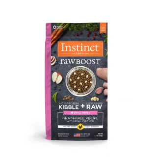 【Instinct原點】雞肉凍乾小型犬配方4lb(WDJ 添加純肉塊 狗飼料 無穀飼料 肉含量74%)