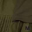【MYVEGA 麥雪爾】MA高含棉素色拼接感傘擺短洋裝-綠(2024春夏新品)