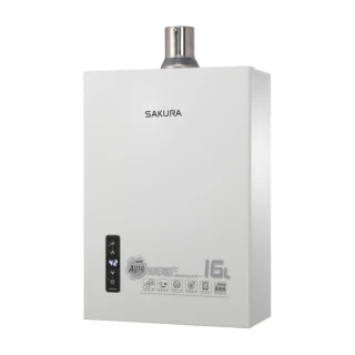 【SAKURA 櫻花】16L第二代四季溫智能恆溫強制排氣熱水器DH1635F(NG1/LPG FE式 原廠保固安裝服務)