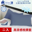 【米夢家居】SGS認證涼感冰晶紗信封式枕頭套(藏青-二入-各式枕頭涼爽透氣升級)