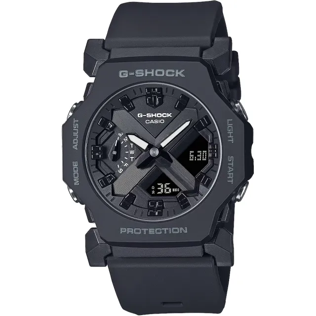 【CASIO 卡西歐】G-SHOCK 纖薄小巧雙顯手錶 開學(GA-2300-1A)