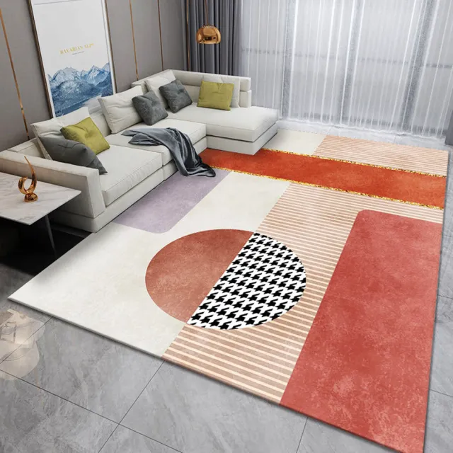 【西格傢飾】現代簡約水晶絨地毯140x200cm(加大地毯 防滑 地墊 沙發 遊戲墊 可機洗)