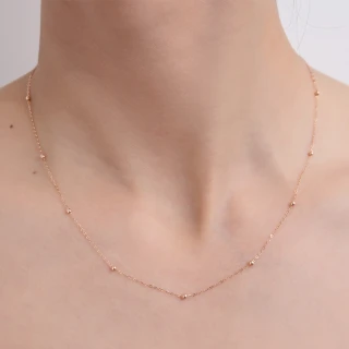 【Olivia Yao Jewellery】18K玫瑰金 夏日點點金珠項鍊(HAUTE Collection)