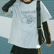 【Queenshop】女裝 短袖 LEMONADE檸檬印圖寬版上衣 兩色售 現+預 01039906