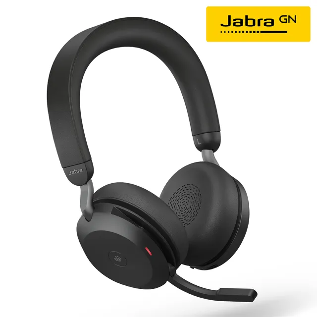 【Jabra】Evolve2 75 商務藍芽耳機麥克風(可調段數主動降噪耳機麥克風 含充電座)