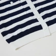 【OUWEY 歐薇】海軍風條紋縲縈針織外套(深藍色；S-L；3242195202)