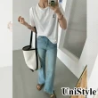 【UniStyle】短袖圓領T恤 韓版刺繡蝴蝶結字母上衣 女 UP1601(白)