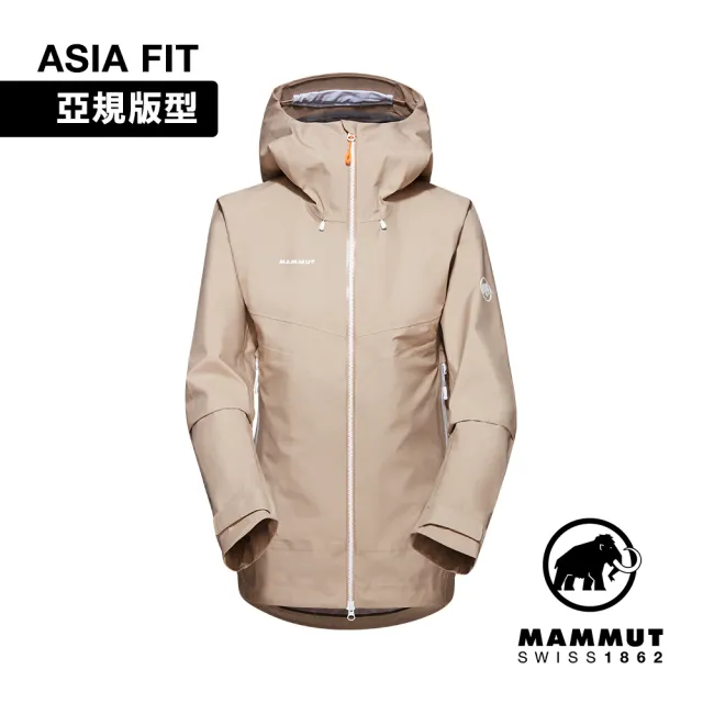 【Mammut 長毛象官方直營】Crater IV HS Hooded Jkt AF GTX防風防水連帽外套 女款 薩凡納褐 #1010-30770