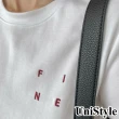 【UniStyle】短袖圓領T恤 韓版FINE字母刺繡上衣 女 UP1654(白)