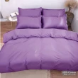 【LUST】素色簡約 貴紫 100%純棉、雙人薄被套6X7尺(台灣製造)