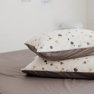 【翔仔居家】100%精梳純棉 床包+枕套-3件組-小日子(雙人)