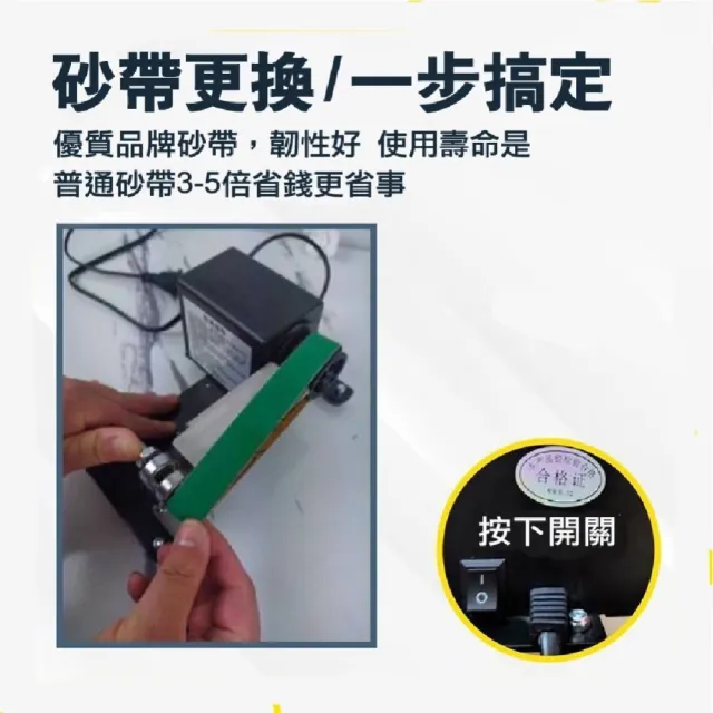 電動磨刀機 110V 有線 附砂帶*10 交換禮物(刀具磨削器材 多功能)