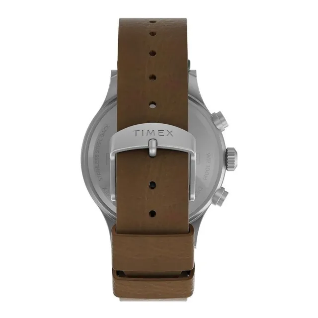 【TIMEX】天美時 遠征系列  42毫米三眼計時戶外手錶 草綠x棕 TXTW2W16400